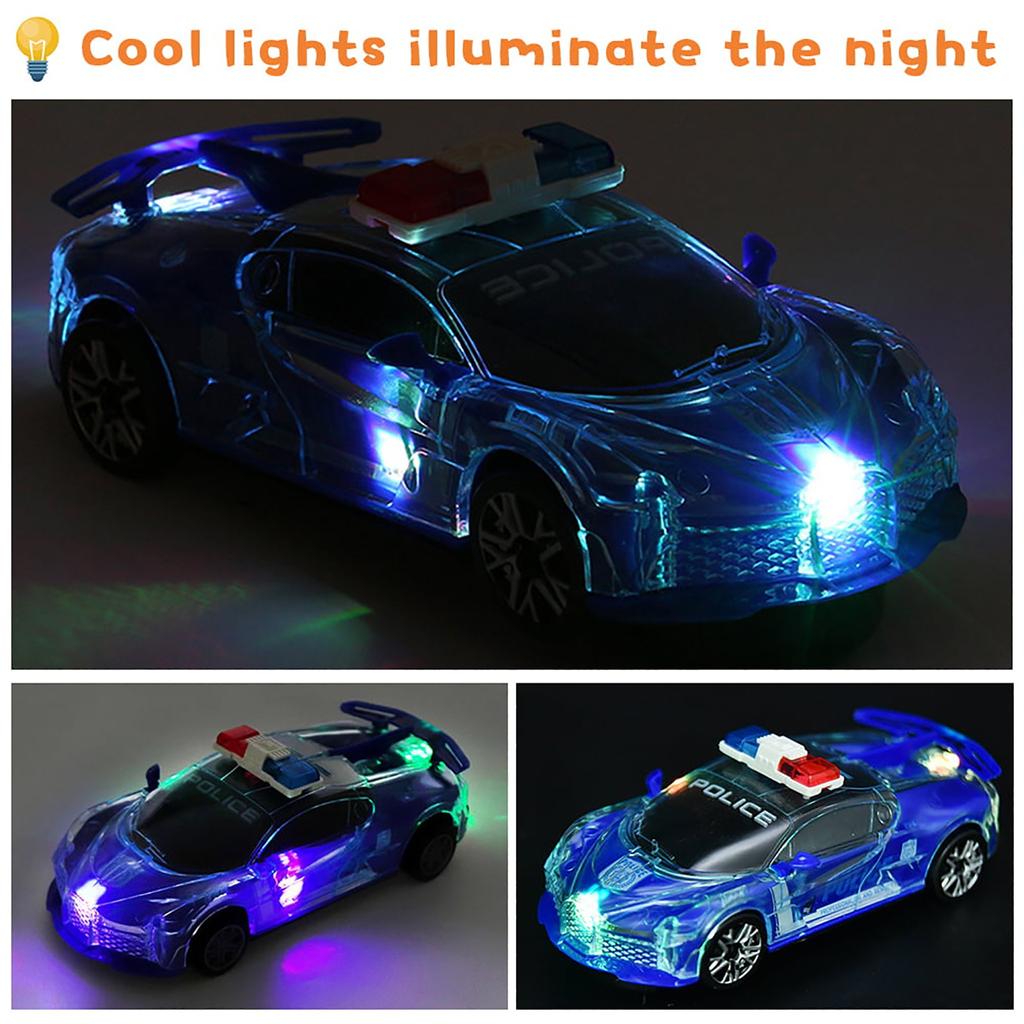 Light-Up Toy Cars For Kids Toddlers Boys Girls Age 2 3 4-6 Year Old 360° Rotation Car Electric Car With Bright Flashing 4D