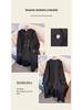Plus Size Women's Mid-Length Korean Style Slimming Windbreaker Jacket for Autumn/Winter