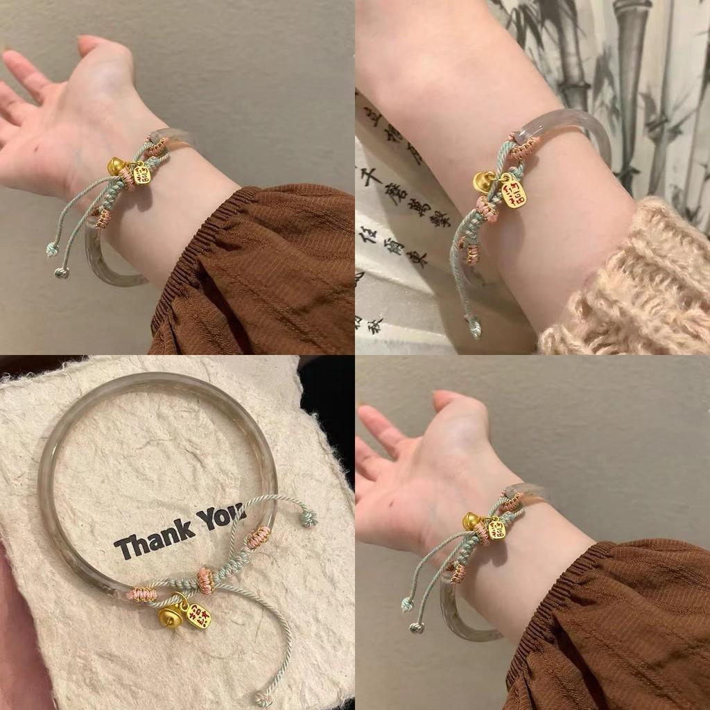 Ethnic Modern Womens Bracelet With Geometric Design And Bell Charms Fit Adjustable