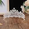 Gold Bride Crown Fairy Pearl Tiaras Vintage Rhinestone Tiara  Photography Prop