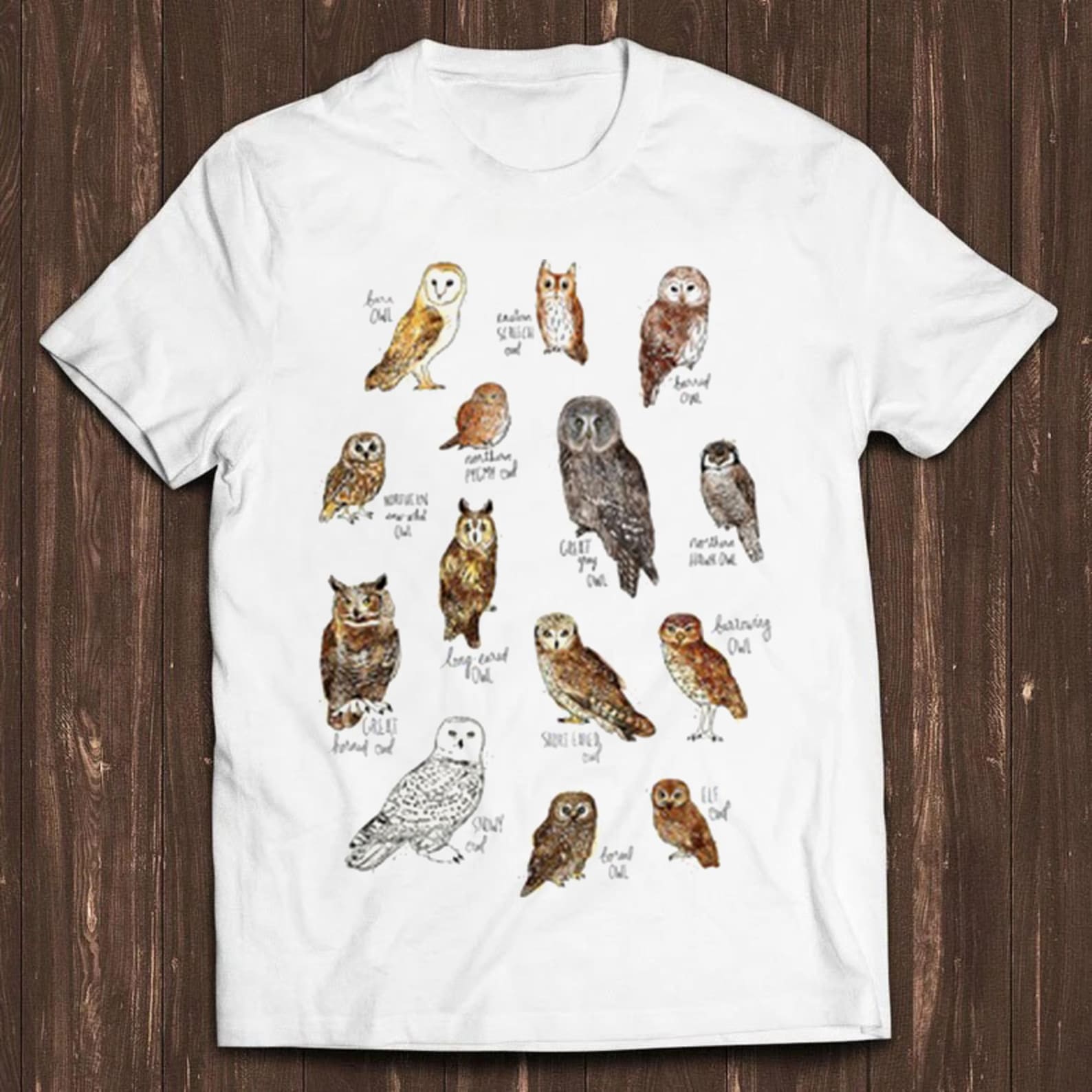 Owls Birds Nature Meme Gift Tee Gamer Cult Movie Music T Shirt C658 S