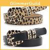 Ceinture PU Imprimé Léopard Pour Femmes Avec Boucle en Alliage Style Punk Accessoire de Mode Pour Tenue Décontractée