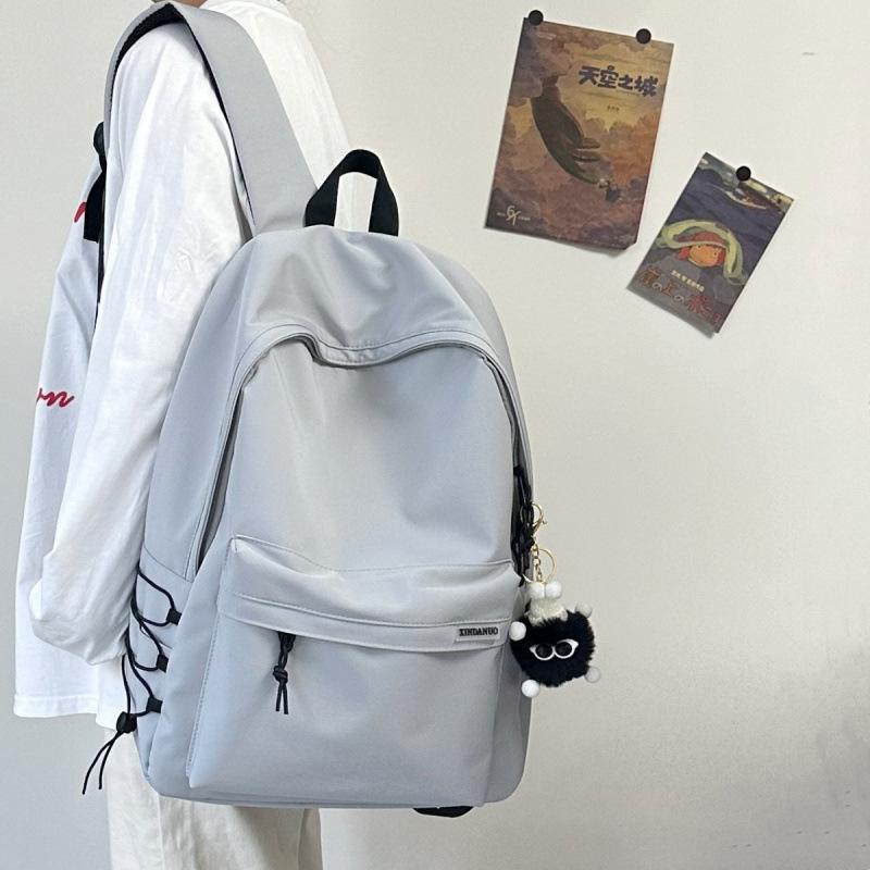 Rucksack Mittelstufe Herren Einfach Große Kapazität Reise Rucksack Lässig Japanische Mittelstufen- und Oberschul-Schultasche