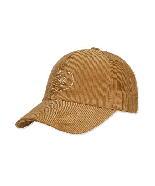 ULUK Lucida C Embroidered Corduroy Ball Cap_Beige