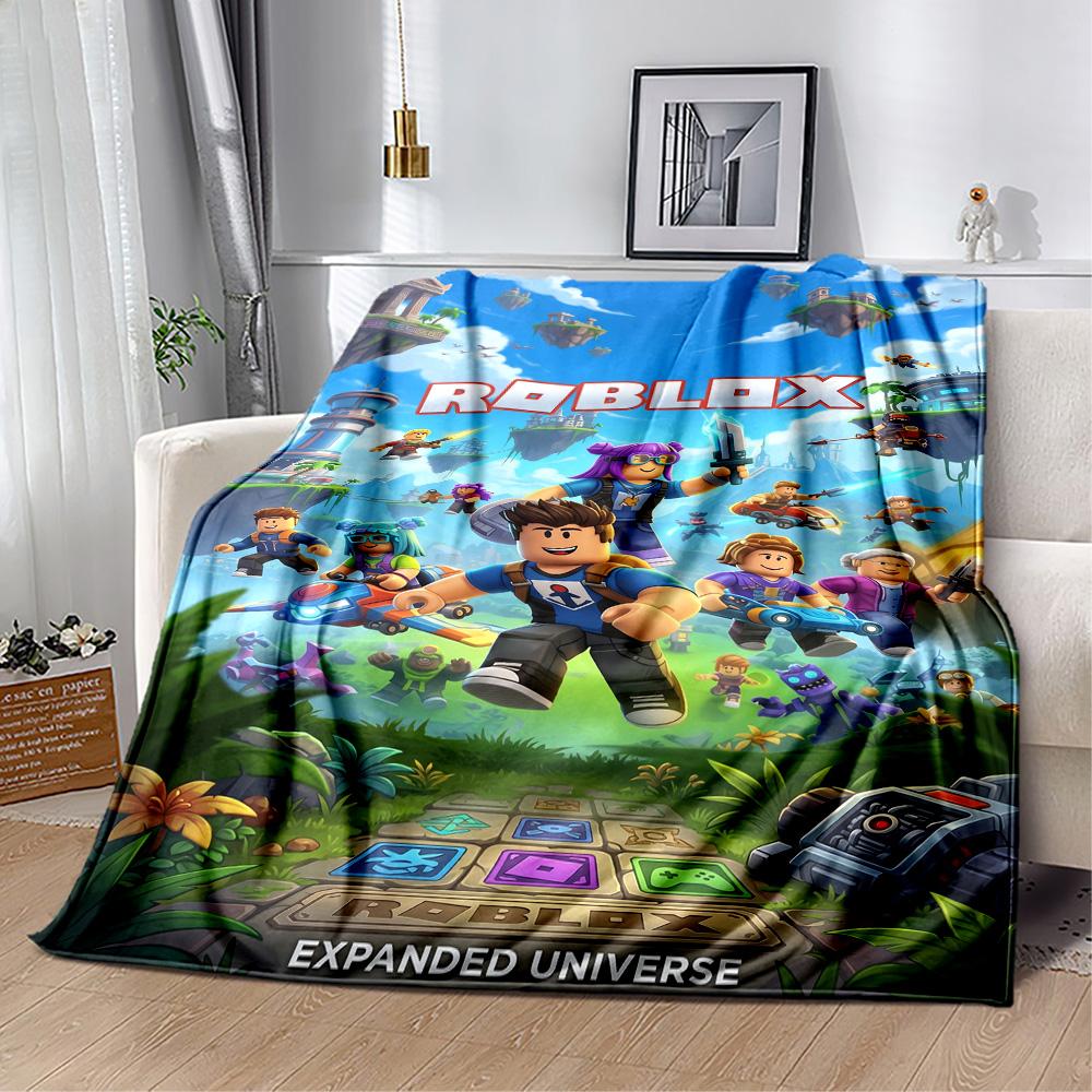 Roblox 234 Blanket Soft Warm Cozy Suitable for Bed Picnics Office Four Seasons Universal Playful Design Unique Gift for Family and Friends Camping