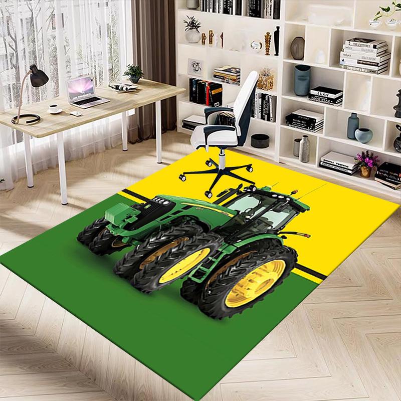 1PC Tractor Green Anti-slip Carpet, Suitable for Office, Bedroomand Playrooms. It Can Also Be Used As a Sofa Footrest cover-W77