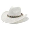 Vintage Folk Straw Hat With Ruffled Edge For Outdoor Sunshade And Casual Wear