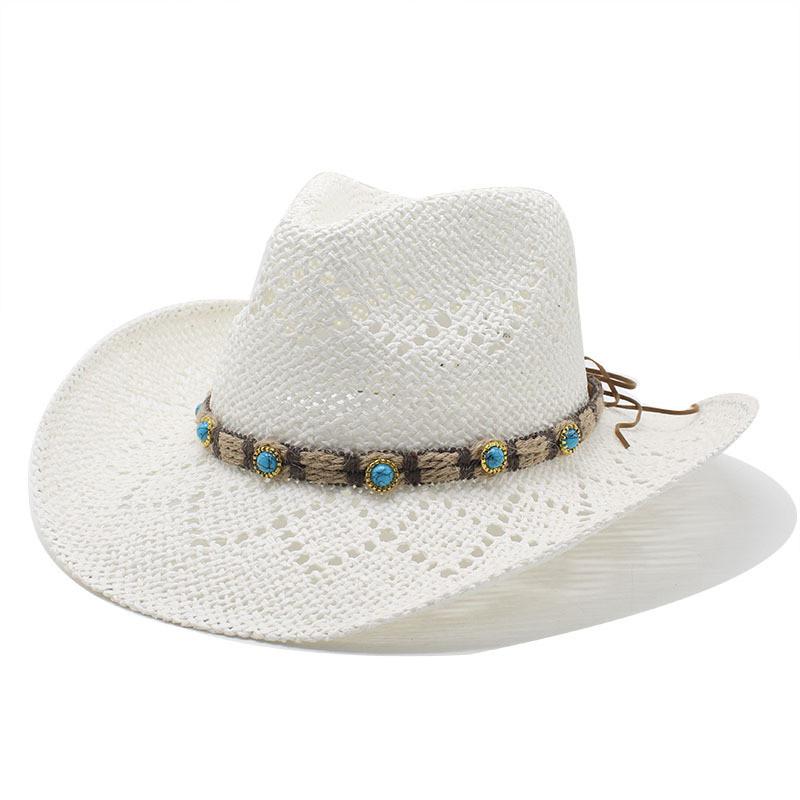 Vintage Folk Straw Hat With Ruffled Edge For Outdoor Sunshade And Casual Wear