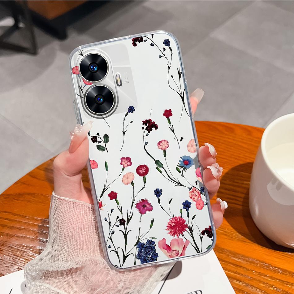 For OPPO Realme C55 C53 Phone Case Creative Soft TPU Silicone Clear Anti Drop Back Cover For Realme C 55 53 RealmeC55 Funda Capa
