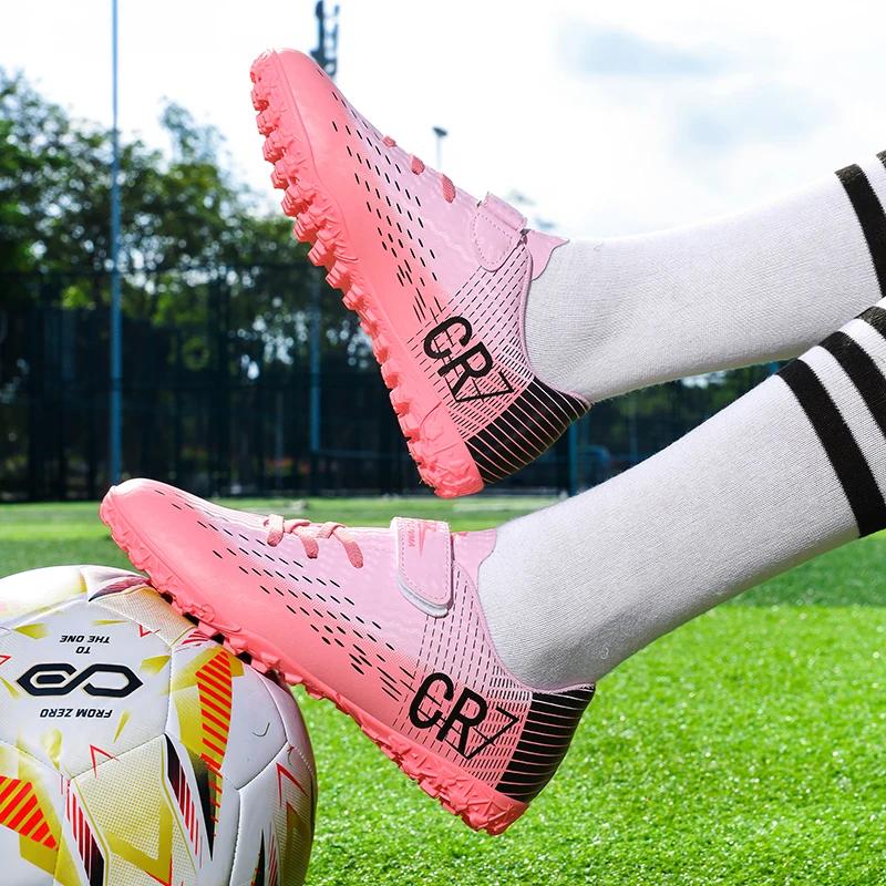 Kids Football Sport Shoes FG/TF Football Boots Professional Cleats Grass Training Session Sport Footwear Boys Outdoor Futsal Soocer Boots 28-39