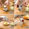 Stainless Steel Hand Crank Rotary Cheese Grater Vegetable Chopper Shredder