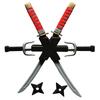 1: 1 Ninja Set Halloween Children's Japanese Samurai Cosplay Toys Knife Set Dart Toy Model Gifts Collection Bizarre Toys