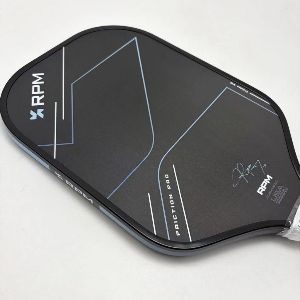 RPM Matte Carbon Pickleball Paddle 14mm/16mm Dual Thickness Thermoformed Pro Tournament Paddle