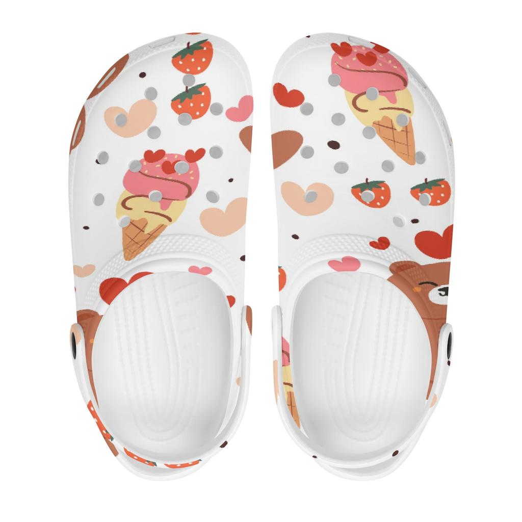Trendy Printed EVA Clogs Unisex Soft Comfort Soft Garden Shoes Slip On Beach Pool Bathroom Home Home Slippers Easy Clean Wear