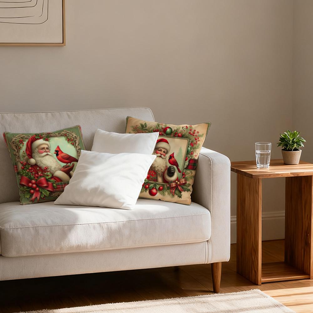 Kissenbezug luxuriös Heimbüro, Sofa dekorativ Mehrgrößen Autositzkissen, Kissenbezüge Weihnachtsmann Weihnachten Retro