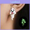 Stylish Halloween Ghost Earrings Chic Glow In The Dark Fashionable Studs For Women