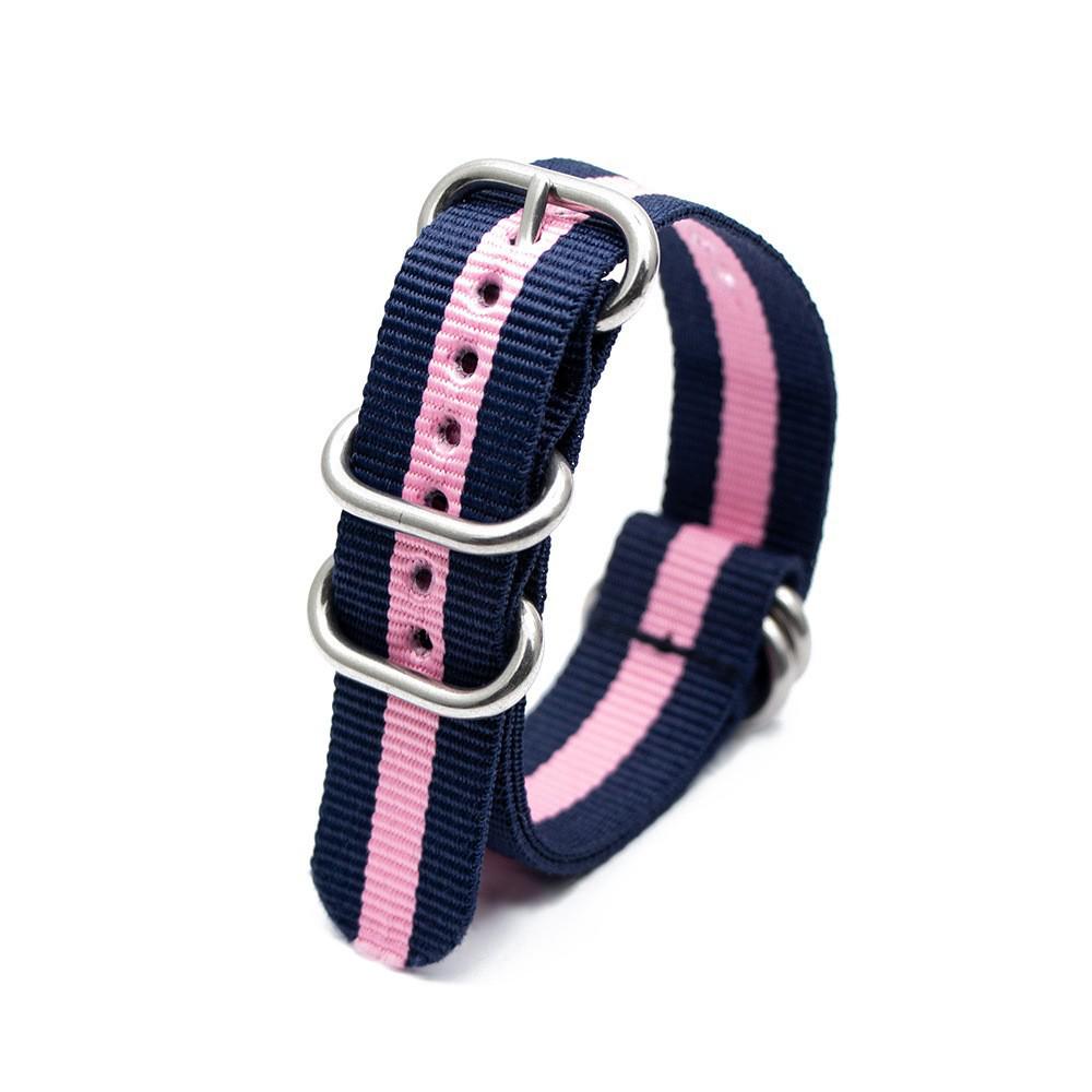 Silver Smooth Oval Buckle Nylon Watch Strap - Waterproof E-commerce Source Watch Band
