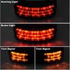 HDBUBALUS Tri-Bar Rear Fender LED Brake Tail Light Turn Signal Lamp Fit for Harley 2006-2009 Street Glide FLHX EFI FLHXI