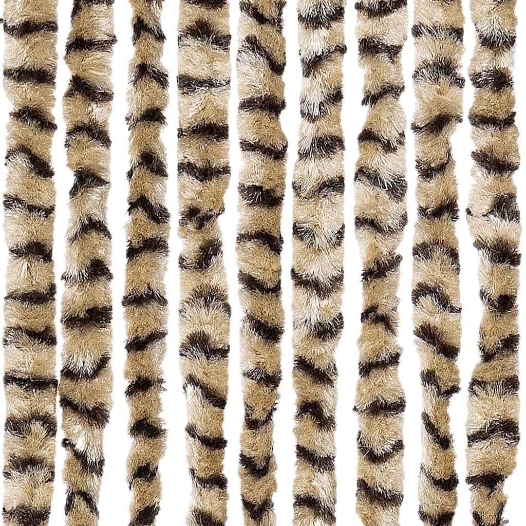 Insect Protection Curtain Beige and Brown 56 X 185 Cm Chenille