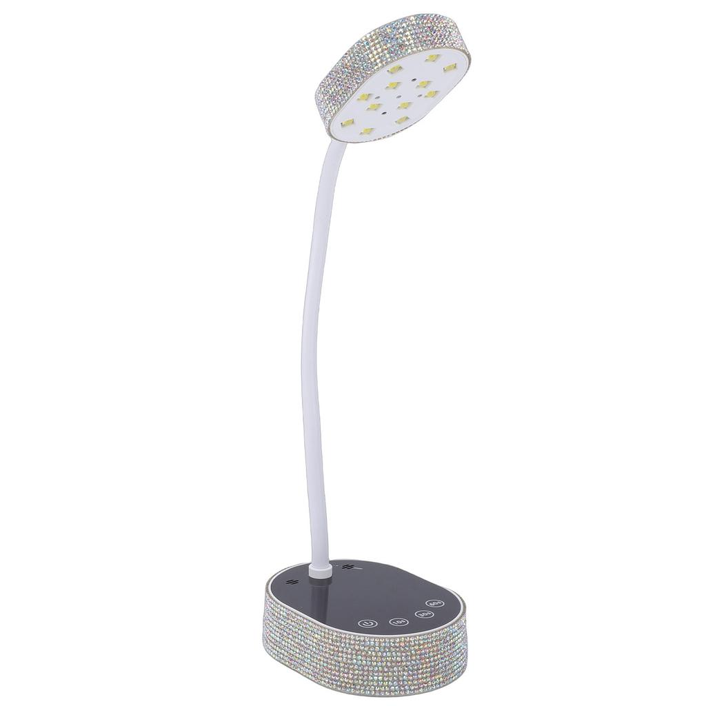 36W Nail Lamp Flexible Gooseneck Smart Sensor USB Rechargeable Portable Gel Nail Dryer for Home Salon Travel Silver