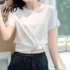 Waist Tightening Buckle Shirt Ties Clips for Women, Multifunctional Scarf Ring And Slides, T-Shirt Tightener Cincher French Style Knot Clip