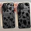 Lover You Flowers Rose Funda Back Phone Cover Case for iPhone 17 Pro Max 14 16 Plus XS XR 15 11 7 8 SE 12 13 Mini Air