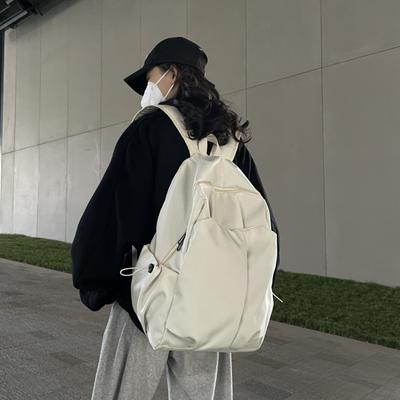 High School Student Schoolbag Ins Trendy Cool Travel College Student High School Junior High School Student Backpack Simple Backpack Large Capacity