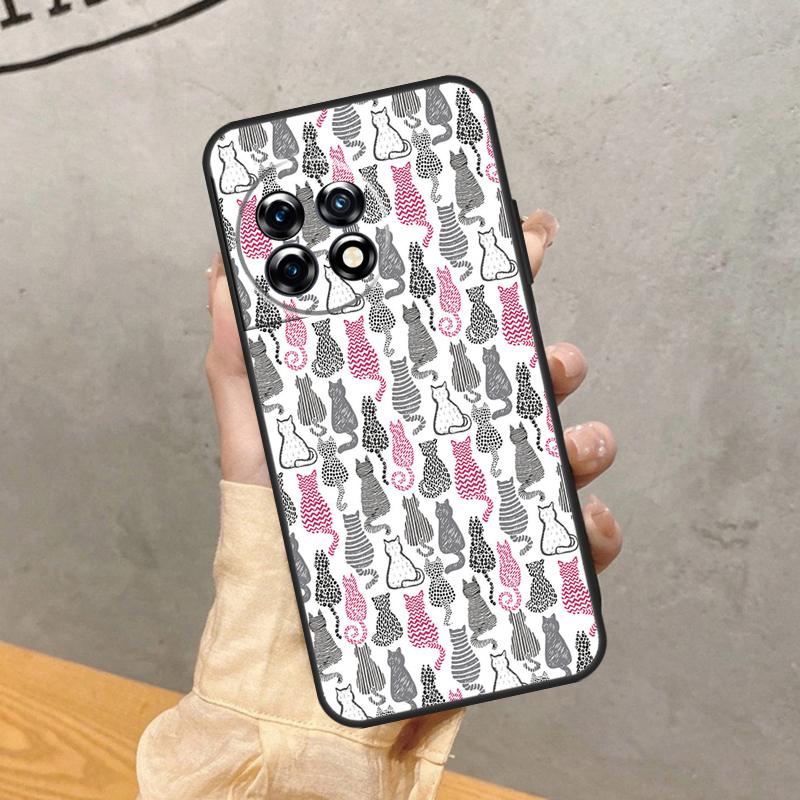 Funny Cat Collage Case For OnePlus 15 15R 13R 13 13T 12 12R 11 10 9 Pro 10T Nord 5 CE 4 2 3 Lite N20 N30 Cover
