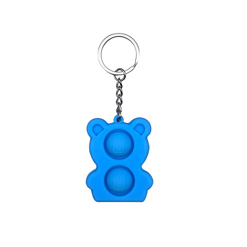 8x Mini Popit Bubble Fidget Sinnesspielzeug Batik Schlüsselanhänger Stressabbau