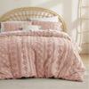 Velvet Tufted Bedding Set 3pcs Soft Brushed Microfiber Bohemian Style Bed Cover With Fitted Sheet