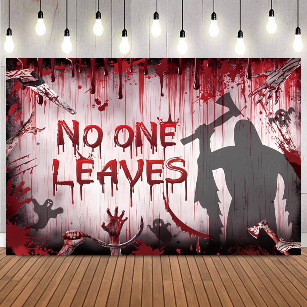 Scary Halloween Theme Photography Backdrop Horror Hospital Bloody Haunted House  Halloween Party Photo Background Decor Banner3