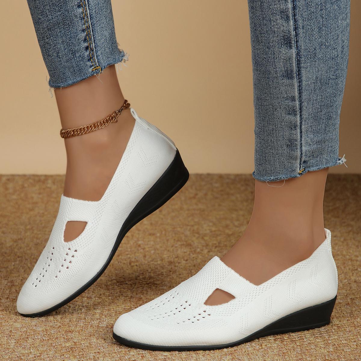 

Женские туфли на плоской подошве 2024 года, новые дизайнерские туфли с круглым носком для женщин, нескользящие туфли на плоской подошве с низким верхом, дышащие кроссовки для женщин 36 белый