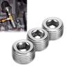 3pcs 12in NPT Pipe Plug Male Thread Fitting Internal Hex Thread Connector Car Accessories