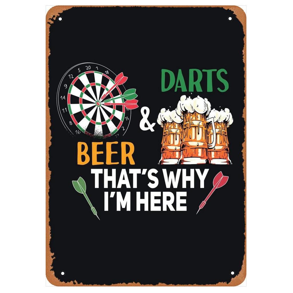 Rzutki Piwo Metalowe Puszki Znaki Sportowy Bar Plakaty Ścienne Tablica Vintage Żelazny Obraz Dekoracja do Jaskini Mężczyzny Kawiarni Pokoju Gier Klubu B