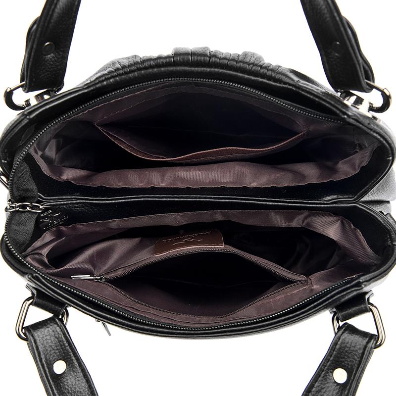 Ladies' Simple Solid Color Tote Bag, Fashionable Pleated Shoulder Bag, Multi Pocket Casual Daily Crossbody Bag Suitable for Daily Use and Shopping