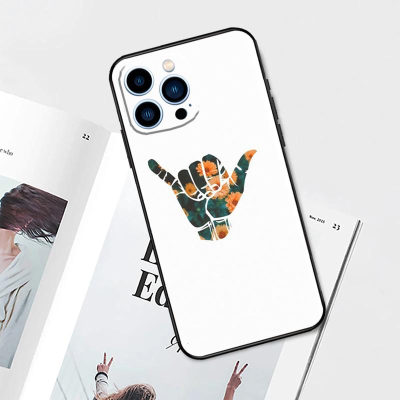 Surfer Surf Hang Loose Shaka Case For iPhone 17 Pro Max 17 Air 11 14 15 16 Pro Max 12 13 mini 16 Plus 16e Phone Cover