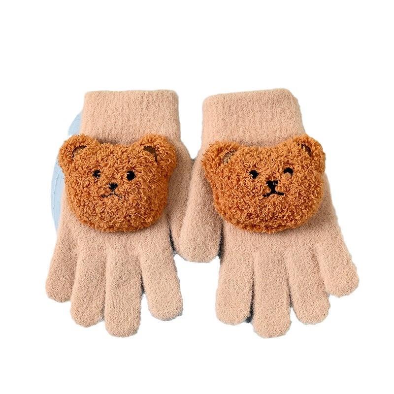 Children s Cartoon Winter Knit Gloves (3 Pairs)