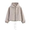 Europäischer und amerikanischer Stil, neue Damenbekleidung, Mode, karierte Kapuzen-Reißverschlussjacke 6318213