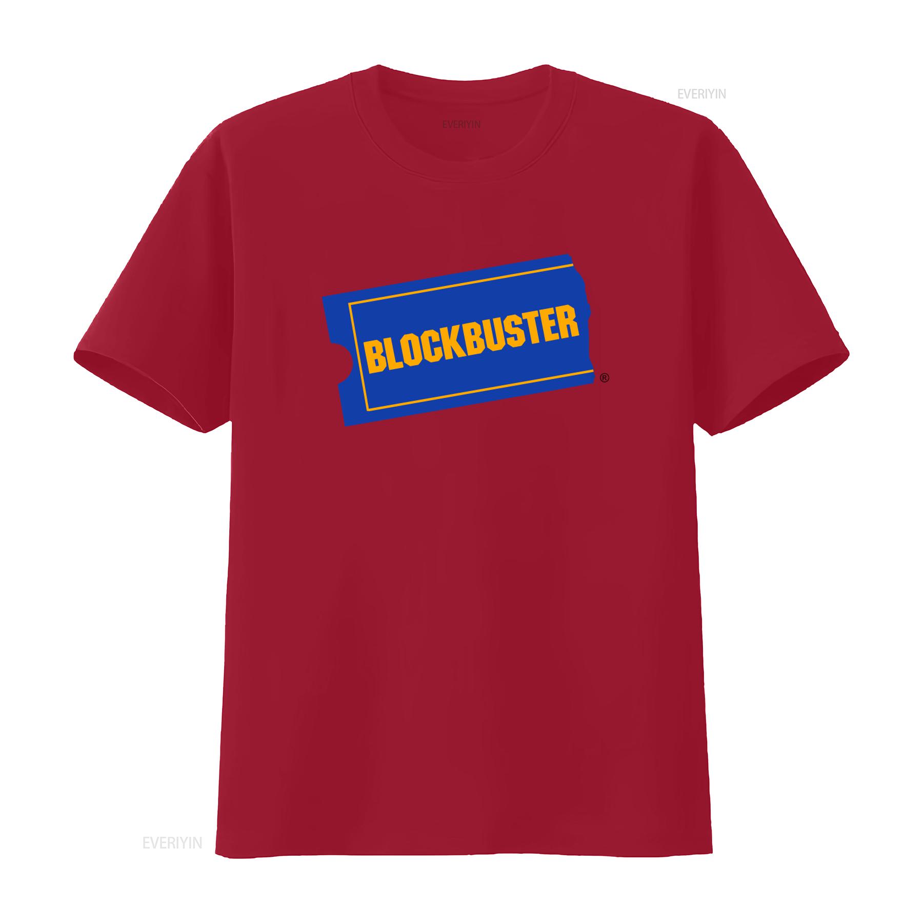 Blockbuster Classic Design T Shirt for Men and Women Retro Movie Ticket Style Print vintage Washed homme Unisex streetwear S