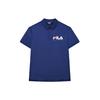 FILA Letter Logo Short Sleeve Polo Shirt Men tops Purple Blue F11M128177F-DB
