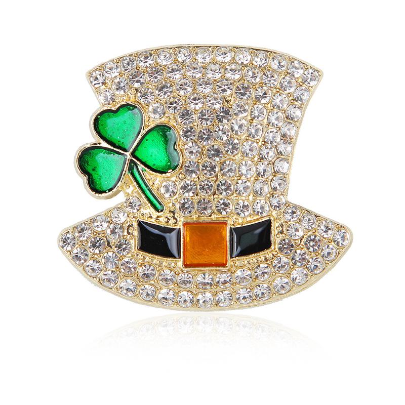 

Модные броши-булавки в виде клевера со стразами для женской одежды, пальто, ювелирные аксессуары, подарки A3