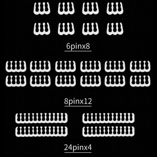 24Pcs/Set PP Cable Comb Reusable 6/8/24Pin Computer Power Cable Clamp Organizer Cord Management for Desktop