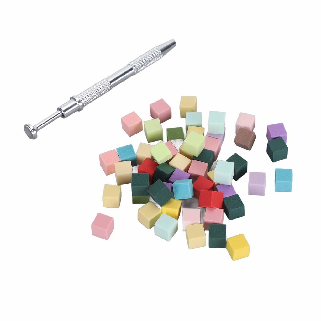 100Pcs Nail Art Soft Sponge Versatile Portable Mini Nail Block Buffer Polisher File Tofu Cubes with