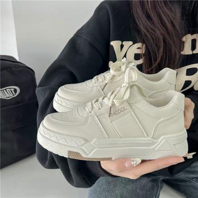Zapatos Blancos al Por Mayor para Mujer de Moda Verano Goma Pu Zapatillas Casuales para Mujer Zapatillas de Moda Versátiles para Mujer