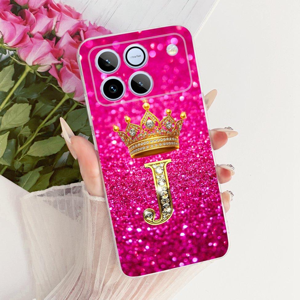 Clear For Honor Win AAP-AN00 Case For Honor Win Cover Aesthetic Luxury A-Z Letters Fashion Boys Girls Cool Crown Soft Casing