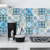 Waterdichte 3D Mandala Patroon Tegelstickers Keuken Badkamer Decoratie Zelfklevende Muur Meubelstickers Vloerbehang