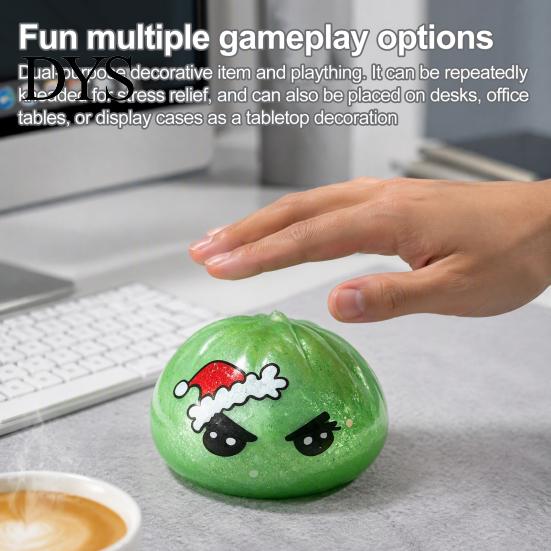 Decorative Desk Toys for Home Office Christmas Buns Squeeze Toy, Slow Rebound Anxiety Relief, Soft Sensory Creative Holiday Souvenirs Colleagues
