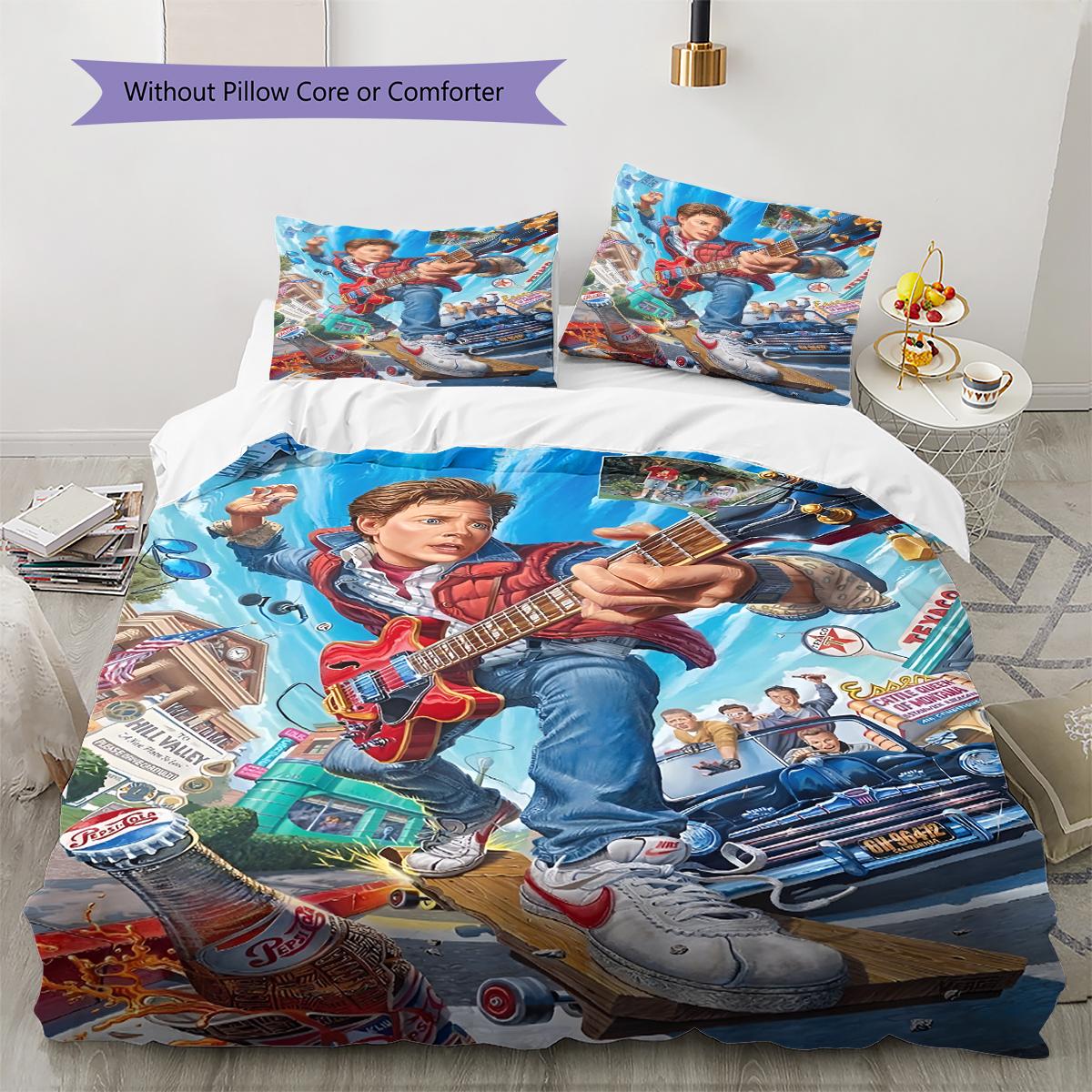 

Постельное белье с аниме-рисунком Комплект одеял Покрывало Наволочка Домашний Декор Подарок на День Рождения (1 пододеяльник + 2 наволочки, без наполнителя) 135x200cm