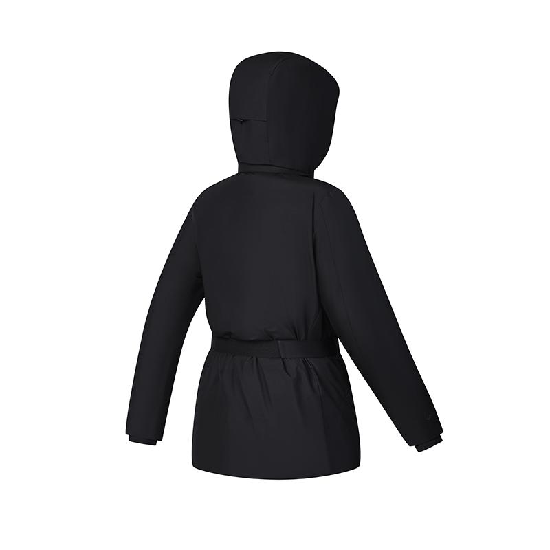 Fila Golf Series Fashion Waist-Defining Hooded Down Jacket Women Outerwear Deep-Black A11W445920FBK