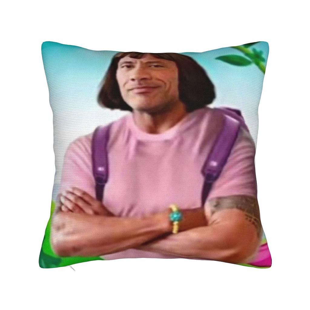 Domácí dekorace Kamenná tvář D-Dwayne vtipný meme Povlak na polštář Doplňky Potahy na polštáře Čtvercové Více velikostí